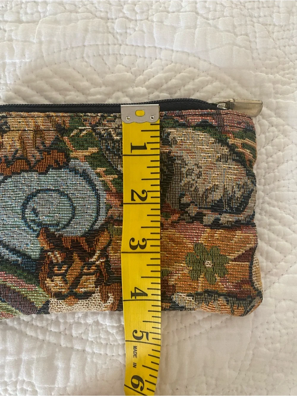 Tapestry Cat Zippered Pouch Vintage